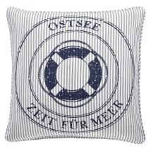 Pad Kissenhülle OCEAN Ostsee blau weiß gestreift 45x45cm