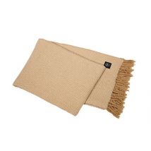 Decke beige/braun mit Waffelmuster 130x170cm