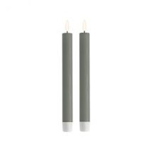 Deluxe Homeart Salbei Green Stabkerzen-Set H24cm