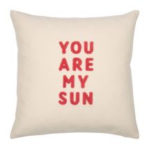 PAD Kissenhülle "You are..." 45x45cm in peach mit Frottee-Stickerei ""