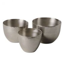 Runde Kübel / Pflanztöpfe aus Aluminium - in 3 Größen erhältlich groß