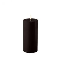 Deluxe Homeart Outdoor-Stumpenkerze schwarz D7,5xH15cm