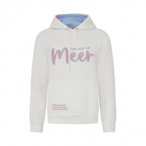 Zwillingsherz Hoodie 'Zuhause am Meer' weiß XXL