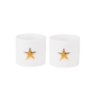 Räder Sternenlichtlein aus Porzellan 2er-Set "gold" ""