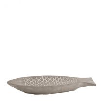 Maritime Schale Fisch aus Zement klein