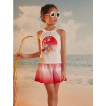 Ensemble 2 Pièces Écru Et Rouge En Coton - 8 Ans - Fille - Sergent Major