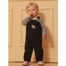 Salopette Longue Avec Animaux Brodés - 12 Mois - Garçon - Sergent Major