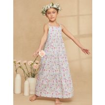 Robe Longue À Volants Écrue À Imprimé Fleuri - 10Y - Fille - Sergent Major