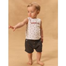 Ensemble Débardeur Short Panda - 36 Mois - Sergent Major