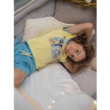 Pyjama Jaune Fluo Et Bleu À Motif Crocodile À La Plage Enfant Garçon - 9 Ans - Sergent Major
