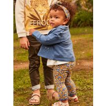 Chemisier Écru Avec Legging Et Bandeau Bleu Marine À Fleurs - 12 mois - Sergent Major
