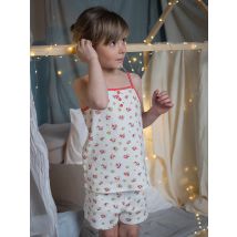 Ensemble Pyjama Débardeur Et Short Imprimé Fleurs Rouges - 9 ans - Fille - Sergent Major