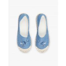 Espadrilles Bleues Brodées Fleurs - 34 - Sergent Major