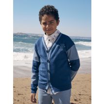 Gilet Bleu À Manches Longues Contenant Du Cachemire - 3 ans - Sergent Major