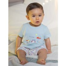 Grenouillère Turquoise Bébé Garçon - 9 mois - Sergent Major