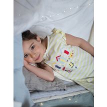 Chemise De Nuit À Rayures Jaune Soleil Enfant Fille - 6 ans - Sergent Major