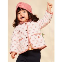 Manteau Rose Pâle À Capuche Matelassé À Fleurs - 18 mois - Fille - Sergent Major
