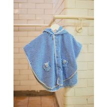 Cape De Bain À Rayures Bleu Vif Bébé Garçon - Taille Unique - Sergent Major