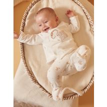 Pyjama Écru En Velours À Motifs Écureuils Et Champignons - 1 mois - Sergent Major