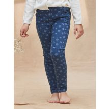 Pantalon Denim Slim Bleu Avec Des Fleurs - 4 ans - Fille - Sergent Major
