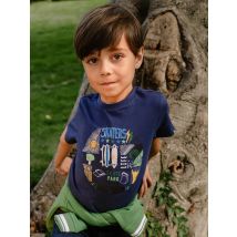 T-shirt Bleu Nuit À Thème Skatepark Fantaisie - 3 ans - Sergent Major