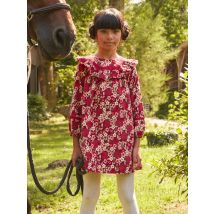 Robe Fleurie En Velours Côtelé - 9 ans - Sergent Major