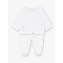 Ensemble Veste En Velours Fantaisie Et Pantalon En Tubique Écru Bébé Fille - 50 cm - Sergent Major