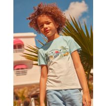 T-shirt Plage Bleu Et Blanc - 9 ans - Garçon - Sergent Major