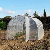 Serre de jardin tunnel robuste Ø 25 - 18m2 - 3m x 6m hauteur 2m10