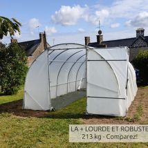 Serre de jardin tunnel robuste Ø 40 - 30m2 - 4m x 7m50 hauteur 2m70