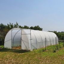 Serre de jardin tunnel robuste Ø 40 - 42m2 - 4m x 10m50 hauteur 2m70