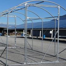 Voliere ou Poulailler robuste Ø 40 - 27m2 - 3m x 9m hauteur 2m70 - 1 porte battante