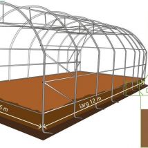 Abris de stockage Ø 40 - Forme bords droits - 5 x 12m (60m2)