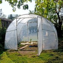 Serre de jardin tunnel robuste Ø 25 - 9m2 - 3m x 3m hauteur 2m10