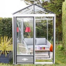 Serre de jardin en verre contemporaine - Petite taille - 1,60 x 1,60m (2,56m2)