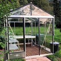 Serre de jardin en verre contemporaine - Petite taille - 2,36 x 2,36m (5,6m2)