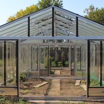 Serre de jardin en verre contemporaine - Grande taille - 4,60 x 6,04m (27,8m2)