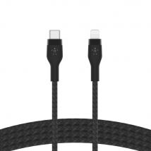 Belkin USB-C auf Lightning Kabel geflochten Schwarz USB-C auf Lightning 2m