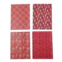40er-Set Geschenkpapiere  Weihnachtsmotiv  Größe 51x74 cm  Mehrfarbig 