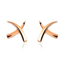 Molto Kiss Stacking Ohrstecker in Silber mit Roségold Vermeil