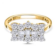 LUXORO klassischer SGL zertifizierter I1 GH Diamant-Boot-Ring in 585 Gelbgold - 1 ct.
