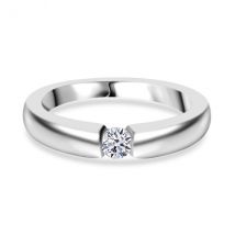 LUXURIANT VS Labor Diamant Ring  925 Silber platiniert - 0 15 ct.