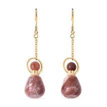 Rote Amazonit Parfümflaschen-Ohrringe - 50 ct.