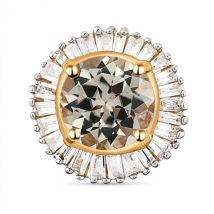 ILIANA AAA Turkizit und Diamant Halo-Anhänger in 750 Gold