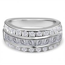 Lustro Stella - Weißer Zirkonia Ring  925 Silber rhodiniert ca. 1.66 ct