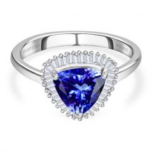 RHAPSODY AAAA Tansanit und VS Diamant Ring in 950 Platin - 2 04 ct.