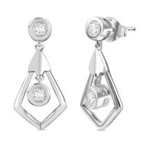 J Francis gefertigt mit SWAROVSKI- Swarovski Zirkonia Ohrringe