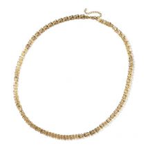 Halskette  ca. 60+5 cm in Edelstahl  goldfarben