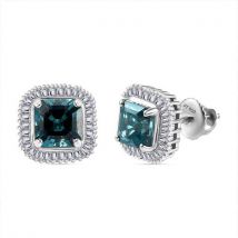RHAPSODY - AAAA Pirineu Lagunen Turmalin  Weißer Diamant SGL zertifiziert Ohrringe 950 Platin ca. 3.31 ct