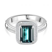 RHAPSODY - AAAA Pirineu Lagunen Turmalin  Weißer Diamant SGL zertifiziert Ring 950 Platin ca. 2.76 ct